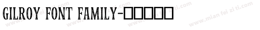 Gilroy font family字体转换